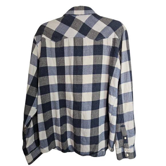 Dakota Grizzly Mens Flannel Shirt Western Snap Front Sz L Buffalo Check Gorpcore - Picture 6 of 6
